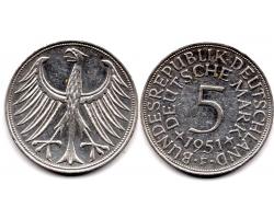 A50731 - GERMANY, Federal Republic. 5 DEUTSCHE MARK 1951-F 1